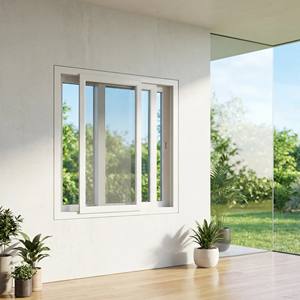 Fenêtre coulissante Hoffen Pro uPVC 150x110 avec moustiquaire, verre coulissant insonorisé, étanche et isolant thermiquement, en provenance de Thaïlande - Product Image 1