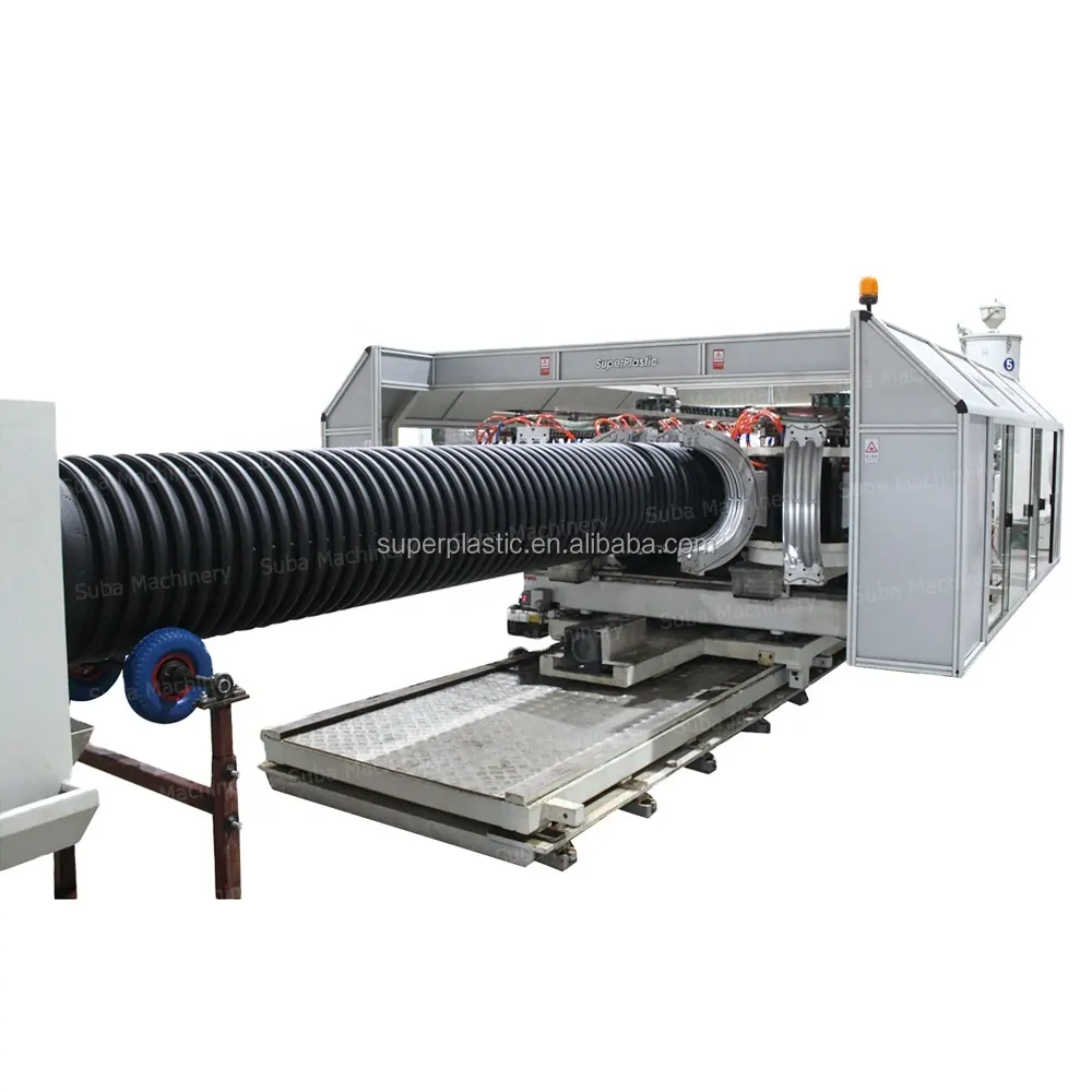 Good quality pvc pp pe plastic corrugated pipe extruding machines manufacture line fully automatic