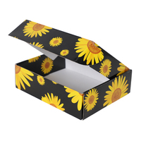 Boîte d'expédition en carton ondulé noir et rose, grande taille, personnalisable avec logo imprimé, pour vente en gros