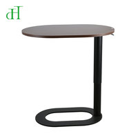 Table basse en forme de C de luxe moderne pour bureau à domicile, avec réglage pneumatique de la hauteur, base en acier ultra-mince A17