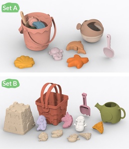 Set di Giocattoli da Spiaggia per Bambini con Logo Personalizzato, Paletta <span class=keywords><strong>e</strong></span> Secchiello in Silicone Senza BPA, Unisex - Product Image 6