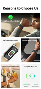 Bracelet intelligent Vitro Simple sans écran <span class=keywords><strong>avec</strong></span> analyse des données de santé ECG, suivi d'activité et de forme physique, fonction SOS, certifié CE FCC Rohs - Product Image 3