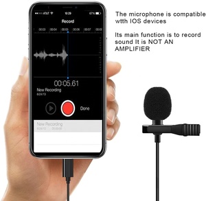 Lavalier <strong>Microphone</strong> <strong>Lapel</strong> <strong>Microphone</strong> Interview <strong>Microphone</strong> for iPhone - Product Image 3