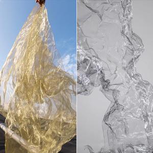 ตาข่ายลวดเหล็กอ่อนสีทองและสีเงินตาข่ายหมอกเมฆผ้าตาข่ายแข็งตาข่ายตกแต่งพื้นหลัง - Product Image 3