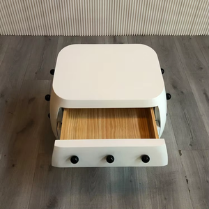 Table de chevet moderne de luxe en <span class=keywords><strong>patchwork</strong></span> |   Table de chevet en bois massif récupéré pour la décoration de chambres d'hôtel d'art et de penthouse urbains - Product Image 6