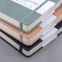 Carnet de notes hebdomadaire/mensuel avec couverture rigide en cuir PU/lin/PP, reliure piquée à cheval, impression de logo personnalisée, format A5, planificateur annuel/journal de la journée 2026
