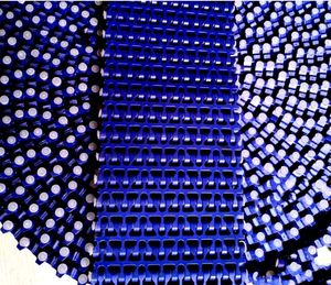 POM-S1100 mm Pitch gıda kızarma ızgara kemer için 15.2 hat düz kafes modüler plastik konveyör bant - Product Image 4