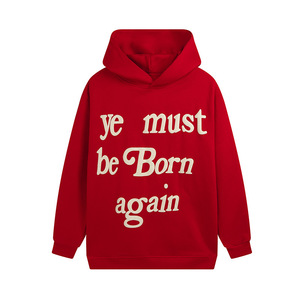 Felpa con Cappuccio a Maniche Lunghe da Uomo Kanye '<span class=keywords><strong>Ye</strong></span> Must Be Born Again' con Stampa 3D in Schiuma, 100% Cotone, Stile Hip Hop, Tinta Unita - Product Image 5