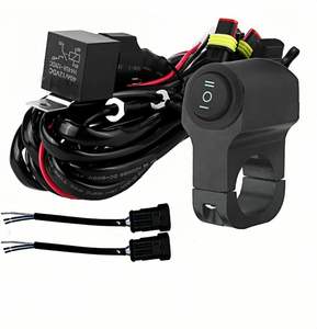 <span class=keywords><strong>Kit</strong></span> de câblage Hooha pour moto, faisceau double couleur (phares de croisement/route) 12V DC, électronique, étanche, avec relais en cuivre étamé - Product Image 1