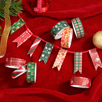 Ensemble de 18 rouleaux de ruban washi de Noël SIMNO, motifs décoratifs de Noël, Père Noël, bonhomme de neige, pour journal, scrapbooking, emballage cadeau et bricolage