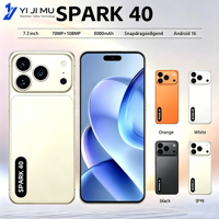 TECON Konfigurasi Tinggi Spark 40 PRO 16G+1TB Android 16 7.3 Inci 108MP HD Penyimpanan Besar Lini Produksi Lengkap ODM/OEM