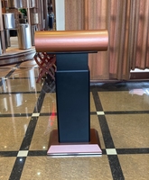 Diseño moderno Iglesia Rostrum Podio Púlpito Logotipo personalizado Escuela Hablar Escenario Durable MDF Material 612x480x1220mm Tamaño Comercial