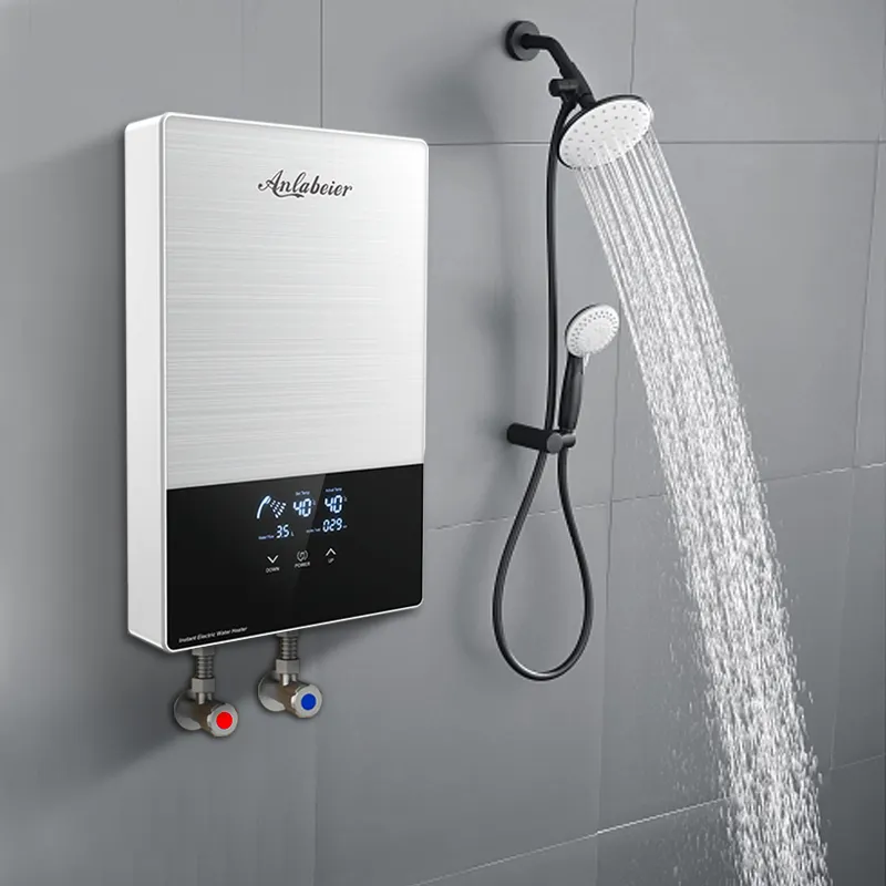 380 v 12 kw 3 phasen elektrischer warmwasserbereiter sofortiger badezimmer dusche warmwasserbereiter mit großer temperaturanzeige