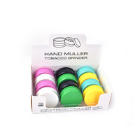 Logo personnalisé 60mm Briquet et accessoire pour fumer Broyeur d'herbes en plastique transparent de couleur bonbon pour le broyage du tabac
