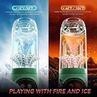 Masturbador Masculino con Pantalla Táctil LCD Digital, Empuje Automático, Rotación, Succión y Vibración, Copa de Masturbación para Hombres