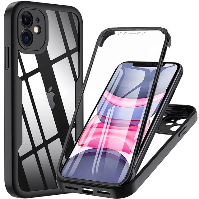 2 in 1 TPU+PC Soft Screen Protector Bumper Mobile Phone Case for iPhone 18 Pro Max Back Covers iPhone 17 PRO MAX Protection Case
