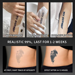 รอยสักลายขนตาเสือที่สร้างสรรค์รอยสักชั่วคราวการออกแบบรูปสัตว์กึ่งถาวรกันน้ำใช้งานได้นาน2สัปดาห์รอยสักสมุนไพรสำหรับแขน - Product Image 5