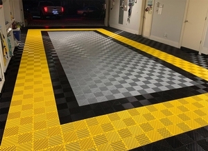 Nouveau revêtement de sol de garage en plastique de 18 mm, qualité supérieure, installation par clic en vinyle pour usage intérieur, diverses couleurs en matériau PP - Product Image 4