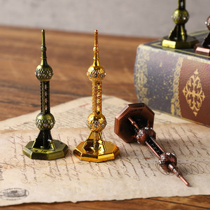 ของตกแต่งหอคอยมุกโอเรียนทัลขนาดเล็ก งานศิลปะลึกลับ ทำจากโลหะผสม ของที่ระลึกเซี่ยงไฮ้ ของตกแต่งตั้งโต๊ะ ของตกแต่งบ้านและสำนักงาน - Product Image 3