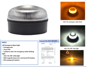 DGT Luz De Emergencia V16 Đèn Tín Hiệu Xe Khẩn Cấp Tây Ban Nha Đèn Tín Hiệu 9V Ắc Quy Luz Emergencia Coche Dgt Recargables V16 - Product Image 2