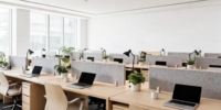 Écran de bureau TAcoustic |   Diviseur de bureau en PET pour la réduction du bruit et l'intimité