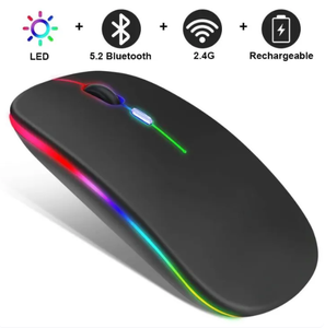 Không dây Bluetooth Dual-mode Chuột quang Ergonomic xách tay USB-C RGB Backlit 4-nút thiết kế dễ thương - Product Image 5