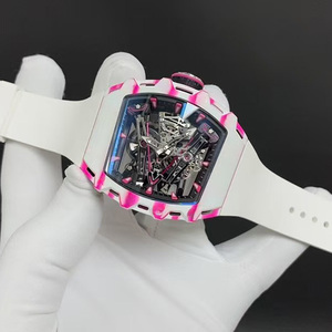 นาฬิกาสปอร์ตสำหรับผู้ชาย ตัวเรือนคาร์บอนไฟเบอร์ ระบบกลไกอัตโนมัติ สายซิลิโคน เรืองแสง กันน้ำ คุณภาพสูง หน้าปัดแบบเข็ม - Product Image 4