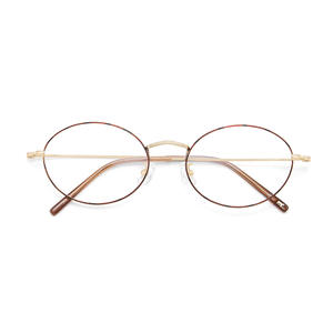 Monture de lunettes de style Karin Lika rétro en métal, monture ronde complète, anti-UV, unisexe, verres en résine, origine Danyang - Product Image 5
