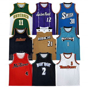 Maillot de basketball personnalisé respirant grande taille en maille avec broderie thermocollée du nom pour hommes et jeunes - Product Image 4