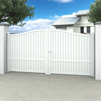 Portails, clôtures et treillis en alliage d'aluminium écologiques, durables et thermolaqués pour la sécurité domestique, clôture de jardin en métal, design moderne de portail principal