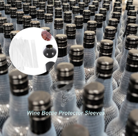 Manchons de protection de bouteille de vin Filet en maille réutilisable pour bouteilles d'alcool Conception respirante pour un emballage transparent sûr