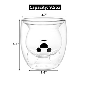 Taza de Té de Vidrio de Borosilicato de Alta Calidad, 41 Años de Experiencia de Fábrica, Estilo Canguro, Taza de Café de Doble Pared, Capacidad de 200 ml - Product Image 3