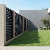 Panneaux de clôture en aluminium à persiennes, revêtement poudré, clôture métallique sur mesure pour villa, jardin, piscine, cour arrière
