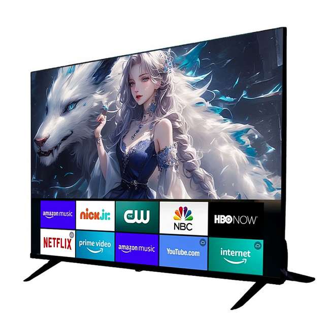 4K Smart TV 32/43/50/55/65/75/85/100 Inch Ultra-Large QLED HDR Android with Wi-Fi & USB Ports Black Hotel TV Quad-Core Google TV