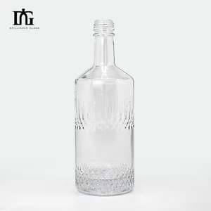 도매 빈 제조 업체 직접 공급 원형 550ml 700ml 주류 영혼 유리 병