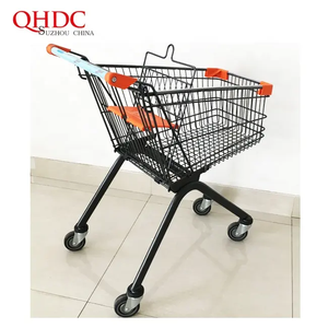 Roues modernes noires de haute qualité de <span class=keywords><strong>4</strong></span> pouces Chariot de supermarché durable Chariot Shopping - Product Image 3