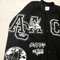 Veste universitaire personnalisée OEM pour hommes, style décontracté, patchs en chenille, broderie, dessin animé, hip-hop, veste varsity