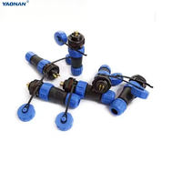 Connecteur d'aviation circulaire étanche IP68 SP13 SP17 SP21, 2-9 broches, avec verrouillage par filetage, mâle/femelle, pour LED, solaire et contrôle industriel