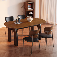 Table à manger en bois de style français classique de qualité supérieure pour les espaces compacts - Table à manger pliable extensible réglable pratique