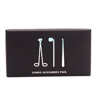 Kit de Luxe 3-en-1 pour l'Entretien des Bougies : Coupe-Mèche, Éteignoir et Outil de Plongée – Accessoires pour Bougies Parfumées – Coffret Cadeau pour Parfumer la Maison – Vente en Gros