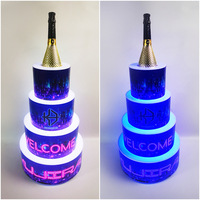 Présentoirs à vin de table, Panneau lumineux LED pour service de bouteilles, Présentoir à gâteaux rotatif, Supports de présentation en acrylique pour fêtes d'anniversaire