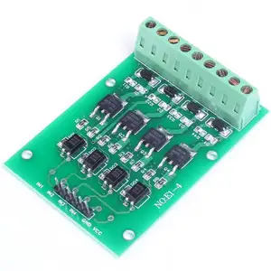 Optoacoplador de 4 canales, interruptor electrónico de aislamiento, interruptor de pulso, Control de CC, 4 bits, tarjeta de expansión de Transistor PLC
