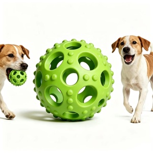 Giocattolo da Lancio per Esterni in Silicone, Palla Cava Anti-perdita per Cibo, Resistente ai Morsi, Giocattoli Interattivi in Gomma per Cani - Product Image 1