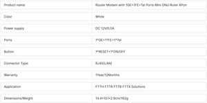 Second-hand High value for money non-frequency optical <b>modems</b> with XPON and 1ge+1fe+1Tel Ports ONU Router FTTR/FTTX - Product Image 6