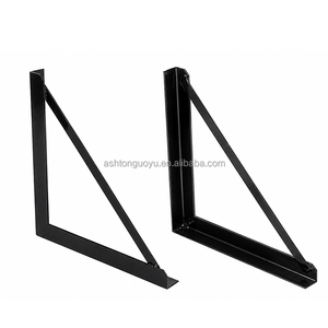 <b>Black</b> Welded Steel Truck Tool Box Mounting <b>Bracket</b> Side Mount Support Frame Sheet Metal Fabrication Part - Product Image 1