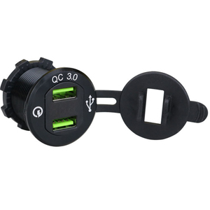 Yicheng-carcasa de aluminio para coche, Cargador USB Dual QC3.0 con voltímetro Digital - Product Image 4