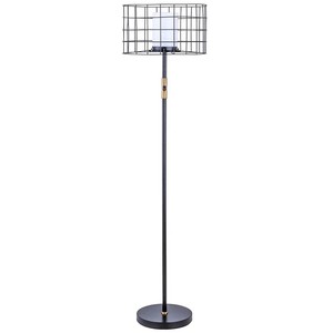 Lampes de sol modernes minimalistes pour hôtel, bronze foncé, abat-jour en lin blanc, source lumineuse LED, corps en fer, base E26, certifiées ETL pour bureau - Product Image 2