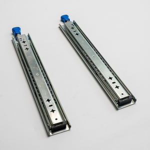 Glissières de tiroir robustes 31-50 kg 53 mm, télescopiques verrouillables pour <span class=keywords><strong>armoire</strong></span>, glissières à roulement industriel robustes - Product Image 1