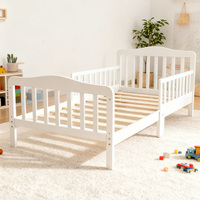 Meubles de chambre à coucher de style européen simple et moderne en bois massif, lits en bois