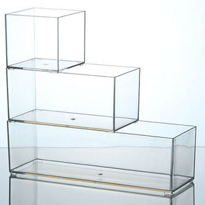Aquarium de bureau pour poissons Betta, crevettes, tortues, pot écologique pour plantes vertes, en plastique transparent, étroit, haut, <span class=keywords><strong>rectangulaire</strong></span> - Product Image 3